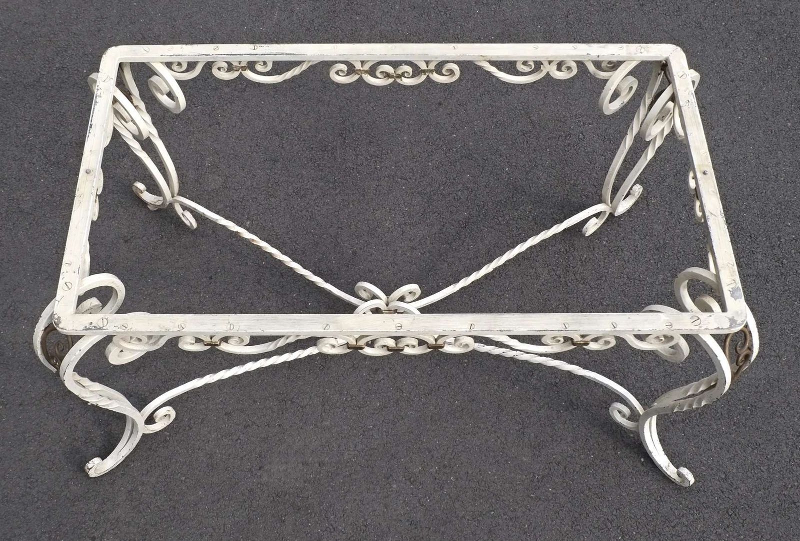1950’s French Marble And Painted Metal Coffee Table photo Furniture