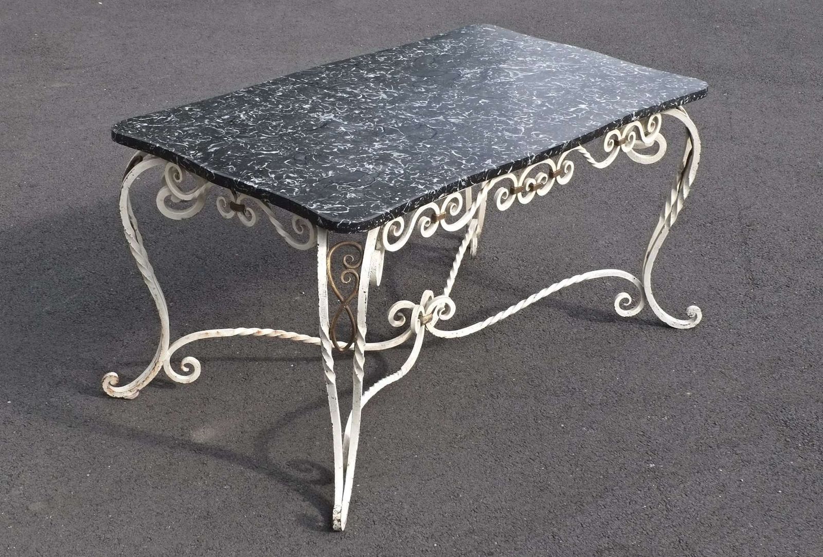 1950’s French Marble And Painted Metal Coffee Table photo 615.0