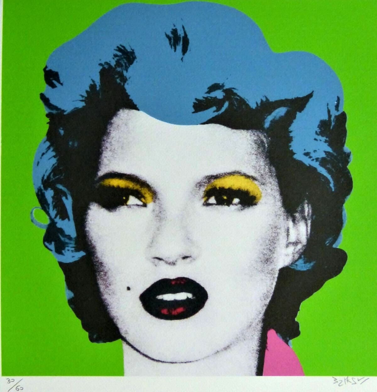 Banksy " Kate Moss " Limit. Lithograph On Arches Laid Paper Hand Numbered  85/300 photo furniture