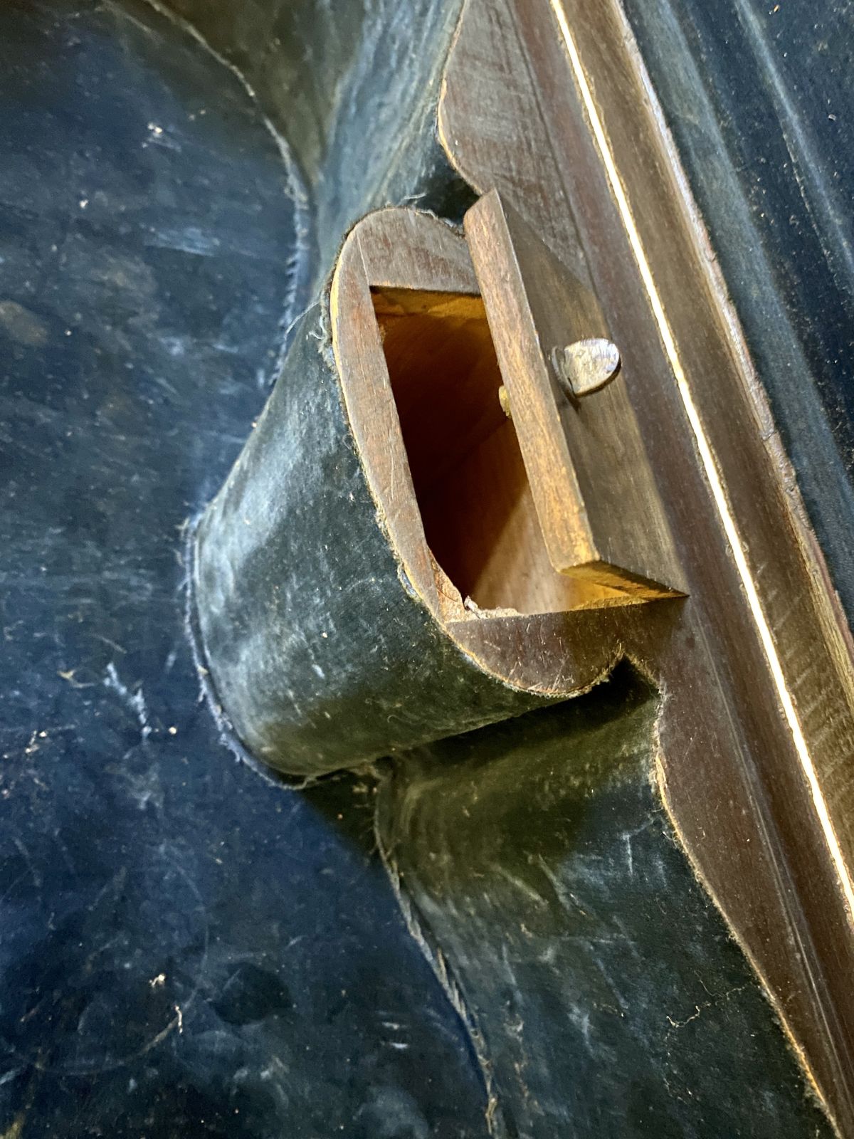 Antique Velvet Lined Cello Case. photo vintage