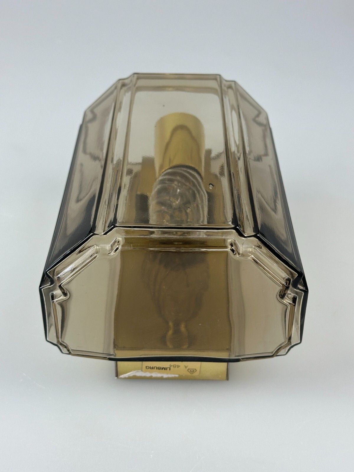 photo for sale 60s 70s Wall Lamp Glashütte Limburg Germany Glass & Metal Age Design