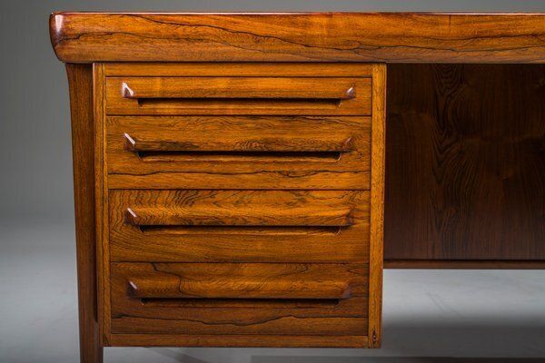 Danish Modern Executive Desk By Ib Kofod Larsen For Faarup Møbelfabrik, 1960 photo Furniture