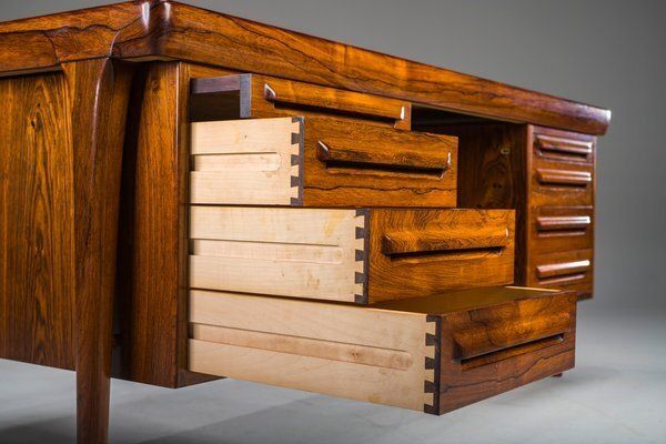 photo vinterior Danish Modern Executive Desk By Ib Kofod Larsen For Faarup Møbelfabrik, 1960