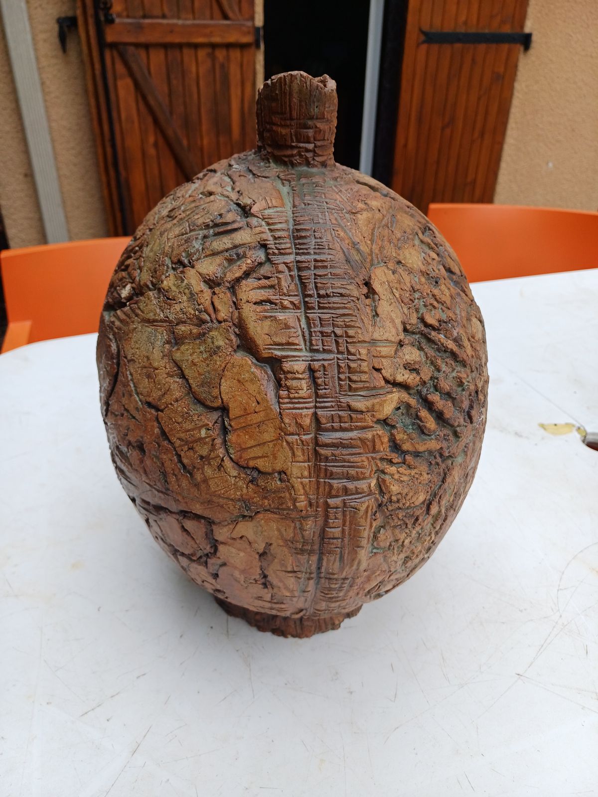 Ceramic Grés By Catherine Wolf, Height: 39 Cm, Length And Width: 34 Cm By 28 Cm, Weight: 10 Kg, Very Good Condition, photo for sale