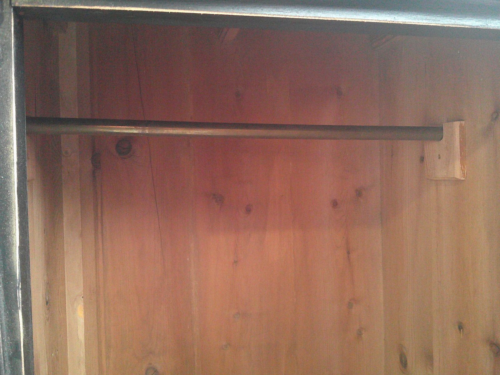 A Beautifully Painted Black Pine Georgian 1 Piece Hall Wardrobe photo Furniture