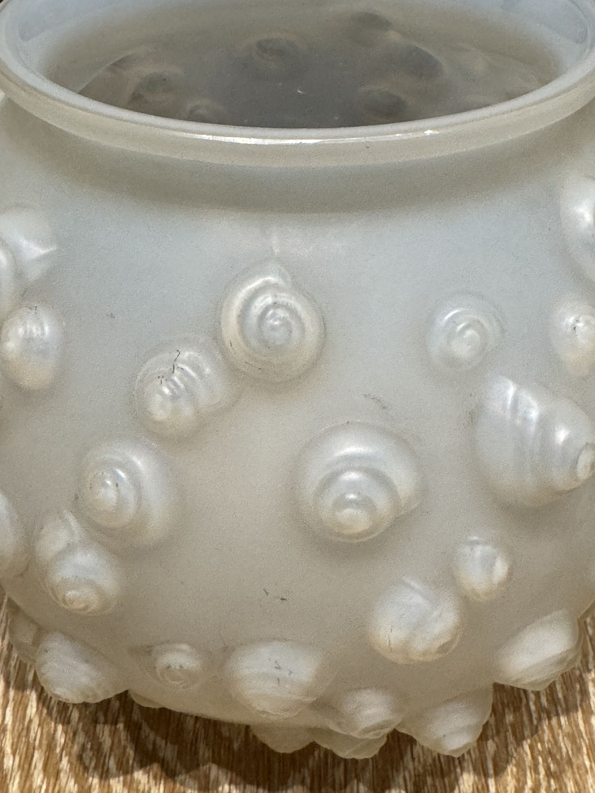 photo for sale A R.Lalique Palissy Opalescent Glass Vase