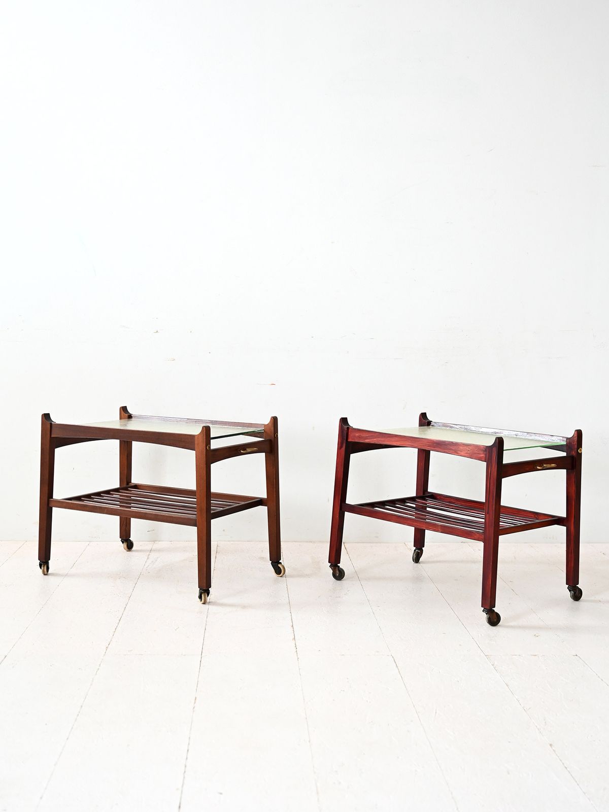 Pair Of Scandinavian Bedside Tables From The 40s/50s photo for sale