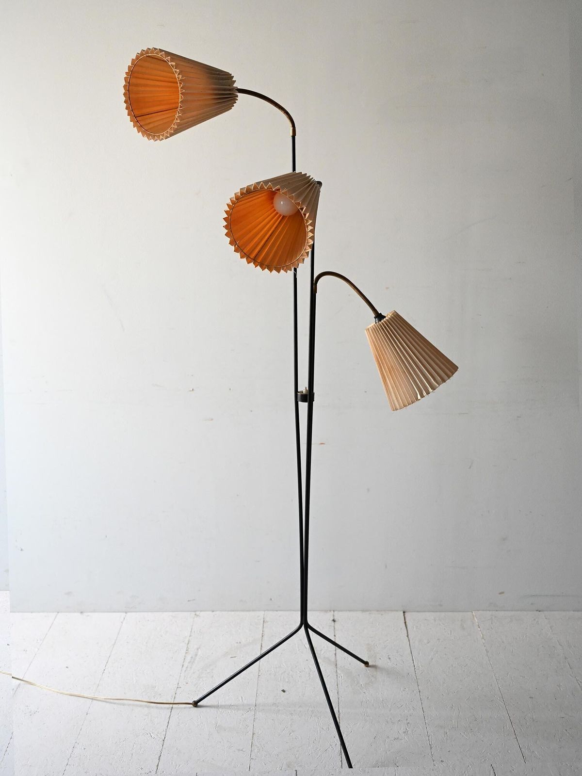 Scandinavian 1950s Three Arm Floor Lamp photo for sale