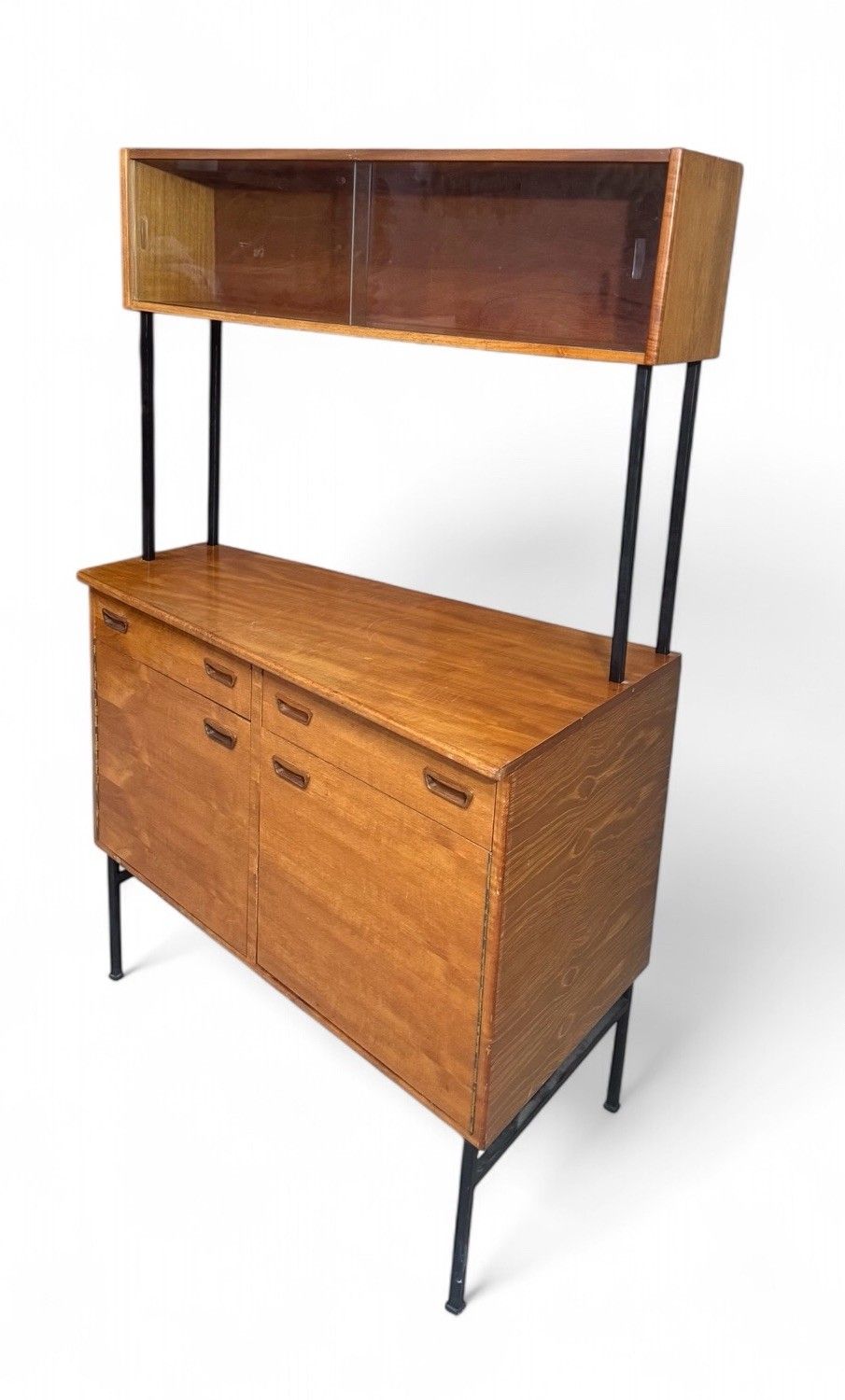 Furniture Swedish Teak Bookcase Room Divider Drinks Bar Mid Century Retro C1970s photo