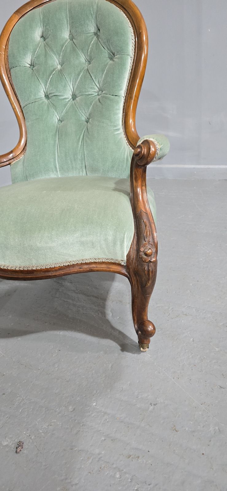 Victorian Mahogany Armchair, 1800s photo 595.0