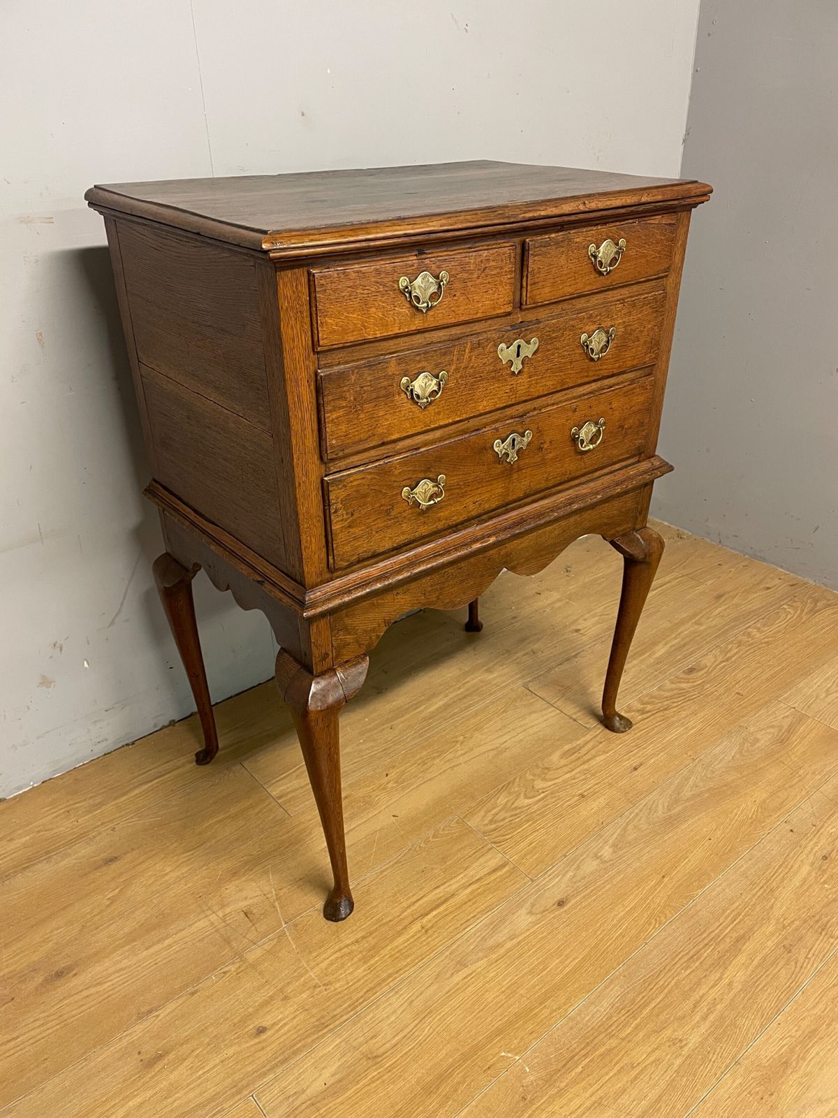 C18th Provincial Oak Chest On Stand photo for sale