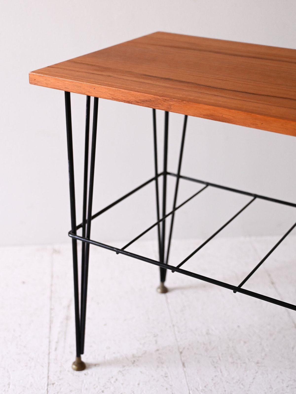 Vintage Scandinavian Bedside Table In Wood And Metal photo vinterior