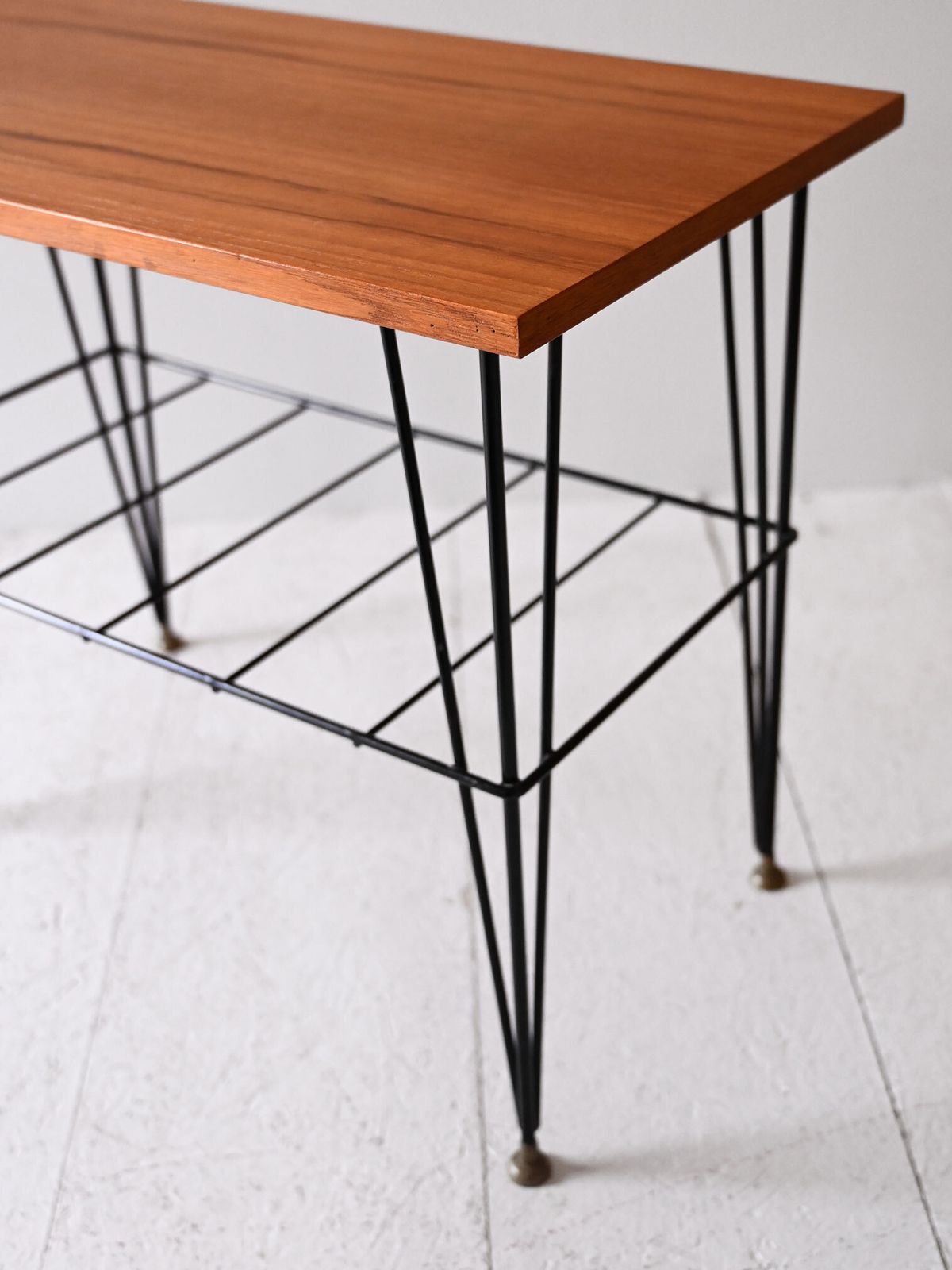 Vintage Scandinavian Bedside Table In Wood And Metal photo buy