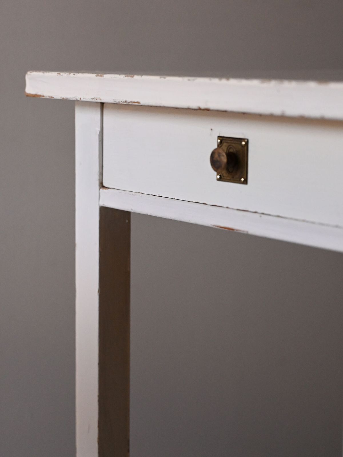 920.0 Pair Of Scandinavian Bedside Tables, Mid Twentieth Century, Painted In White photo
