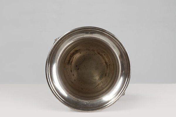 Mid Century French Silver Plated Copper Champagne Bucket, 1890s photo vintage