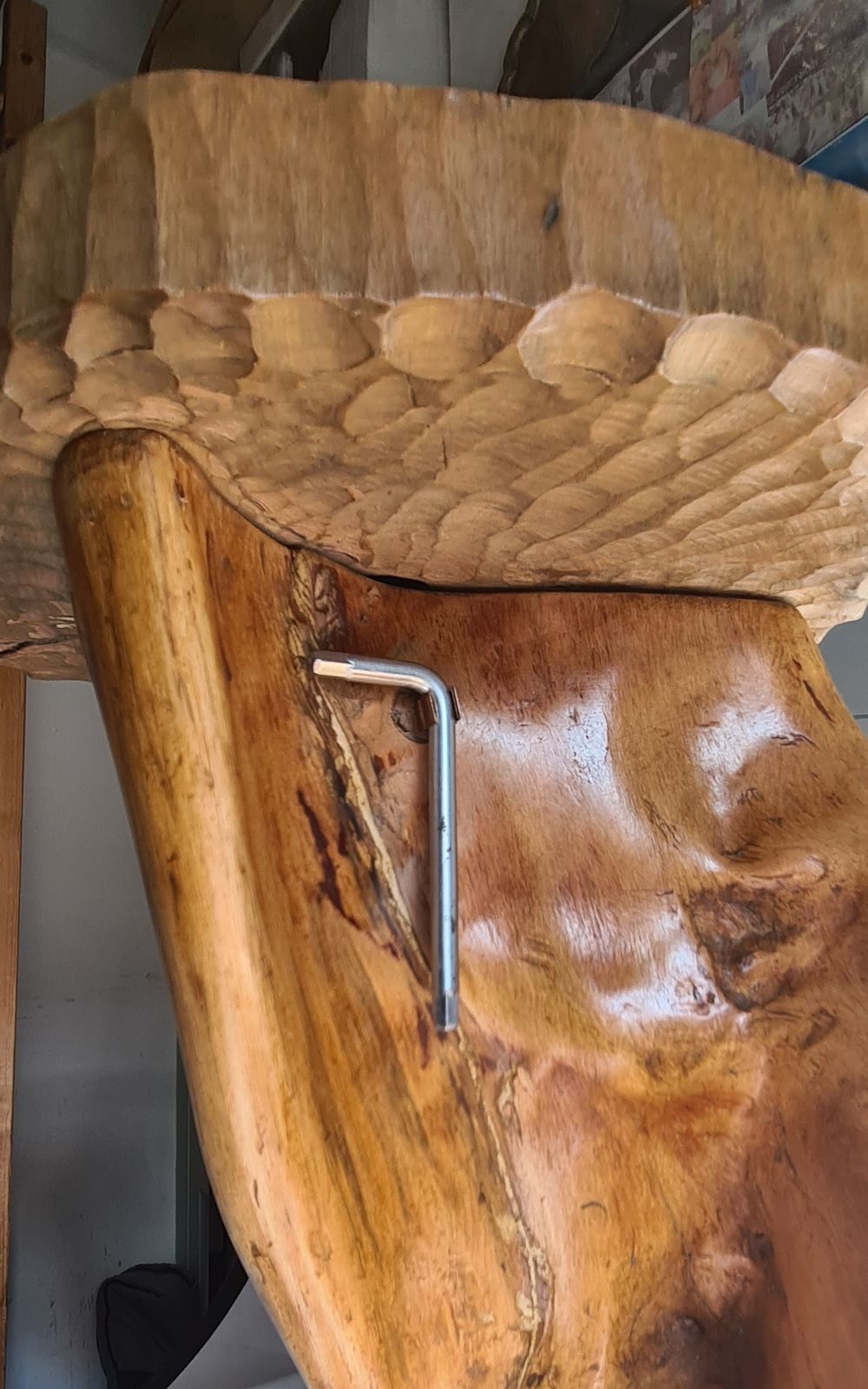Driftwood Glass Top Table., 2010s photo 295.0