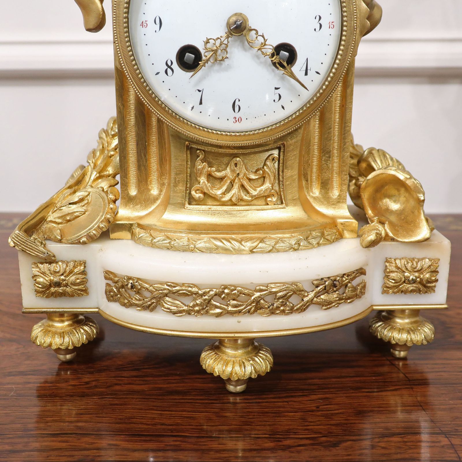 French Louis XIV Style Bronze Gilt Antique Mantel Clock photo Home Decor