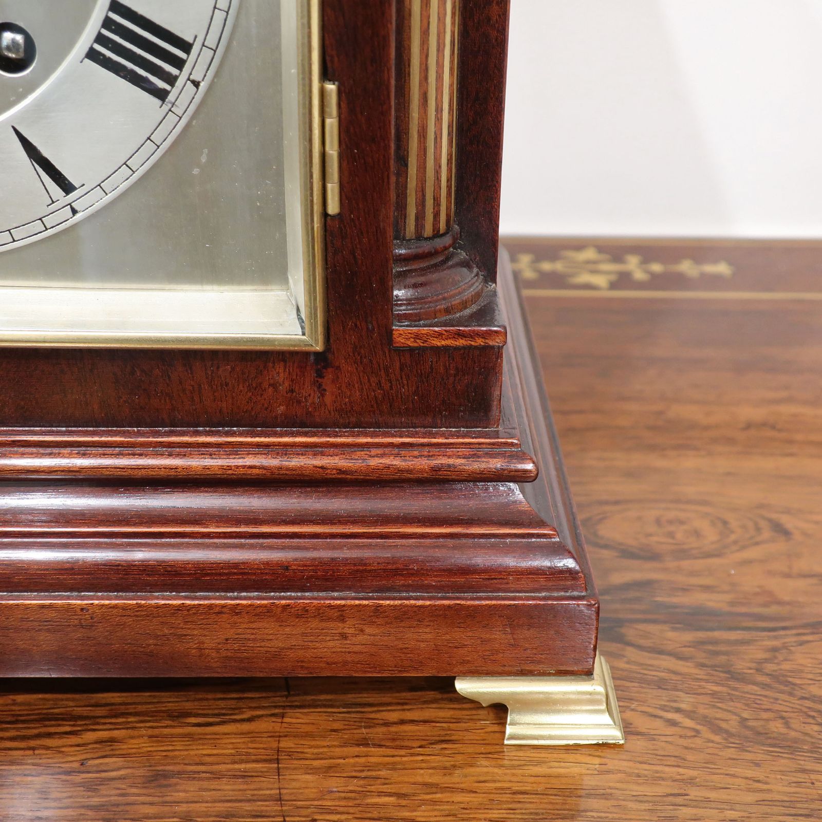 German Victorian Mahogany Ting Tang Striking Bracket Clock By W&H photo vinterior