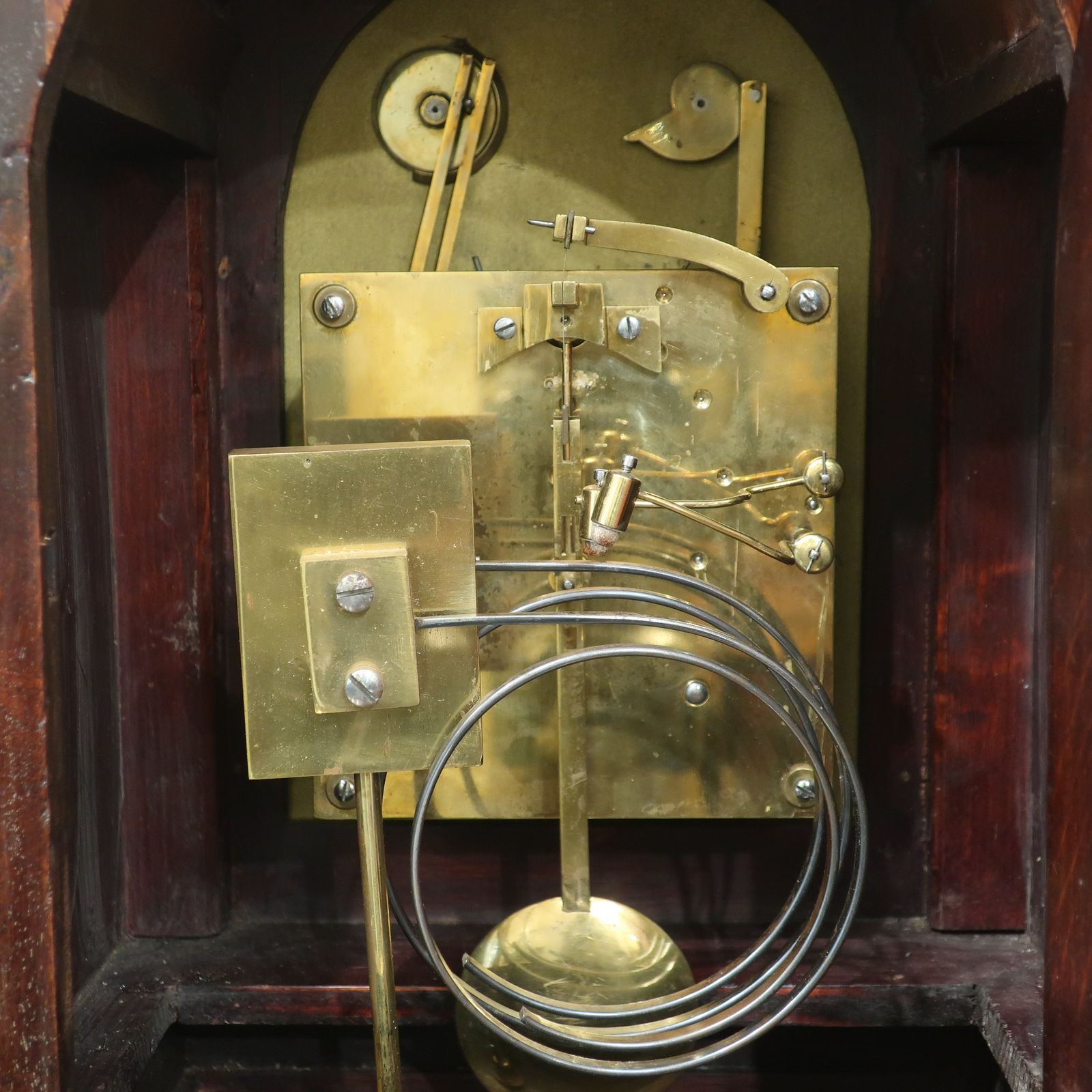 Home Decor German Victorian Mahogany Ting Tang Striking Bracket Clock By W&H photo