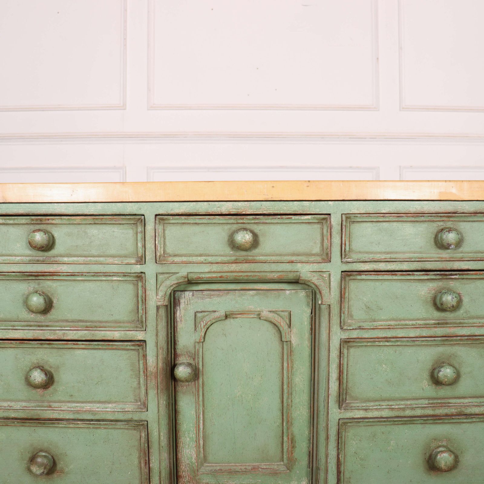 English Painted Dresser Base, 1800s photo Furniture