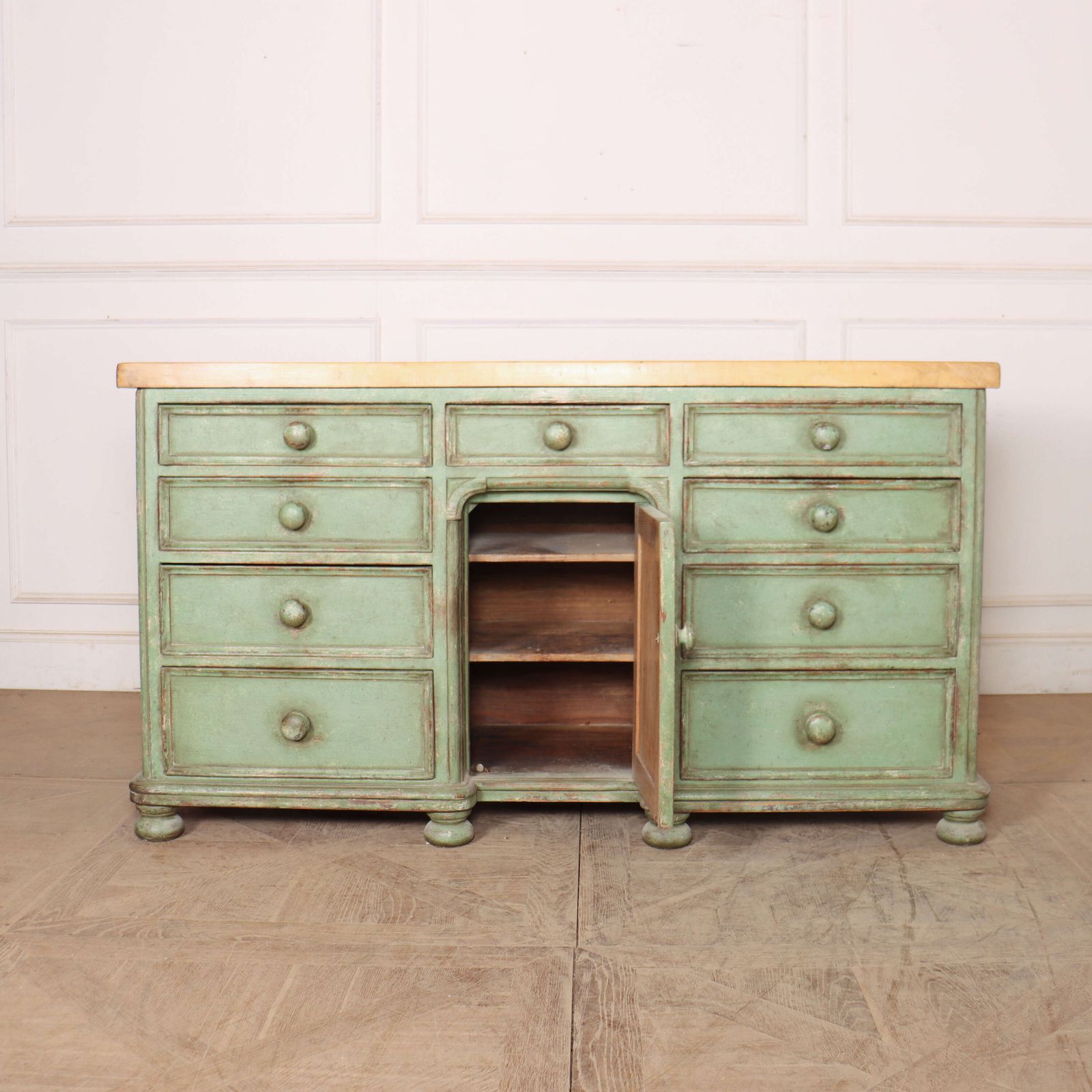 English Painted Dresser Base, 1800s photo buy