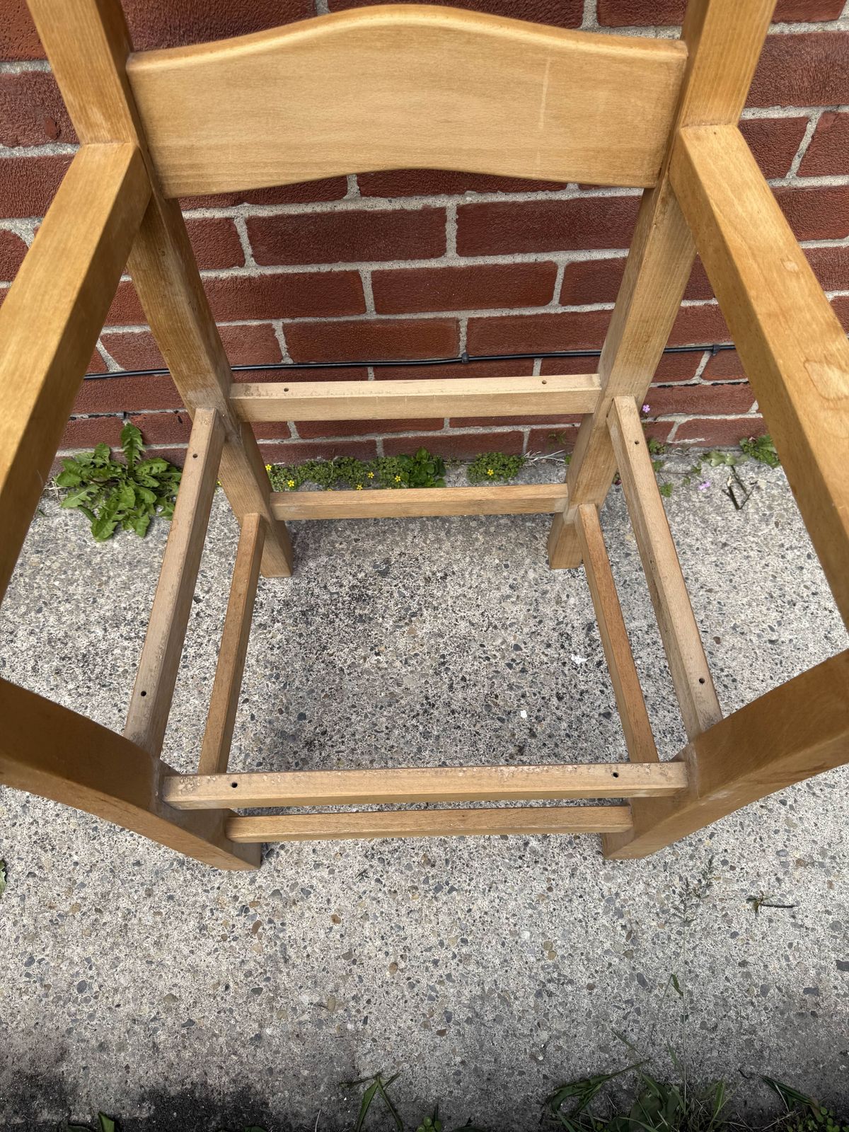 Rush Seat Oak Armchair photo for sale