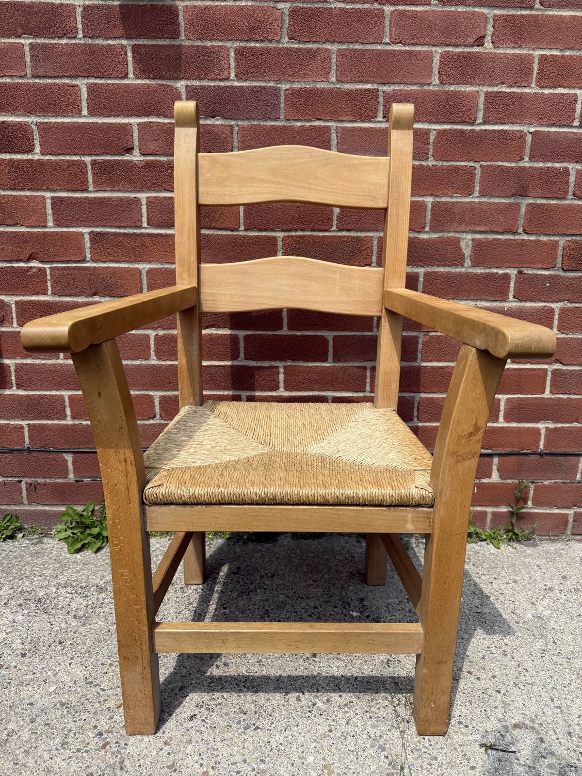 Rush Seat Oak Armchair photo Furniture