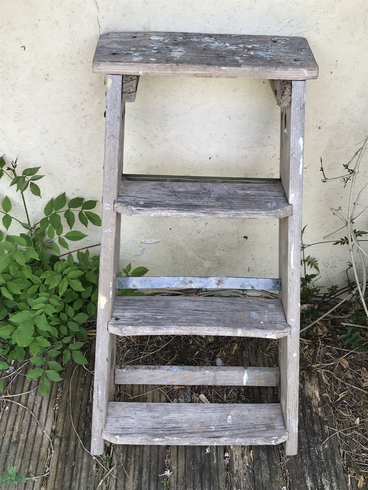 photo for sale Weathered Pine Decorators Folding Steps Rustic Display Stand