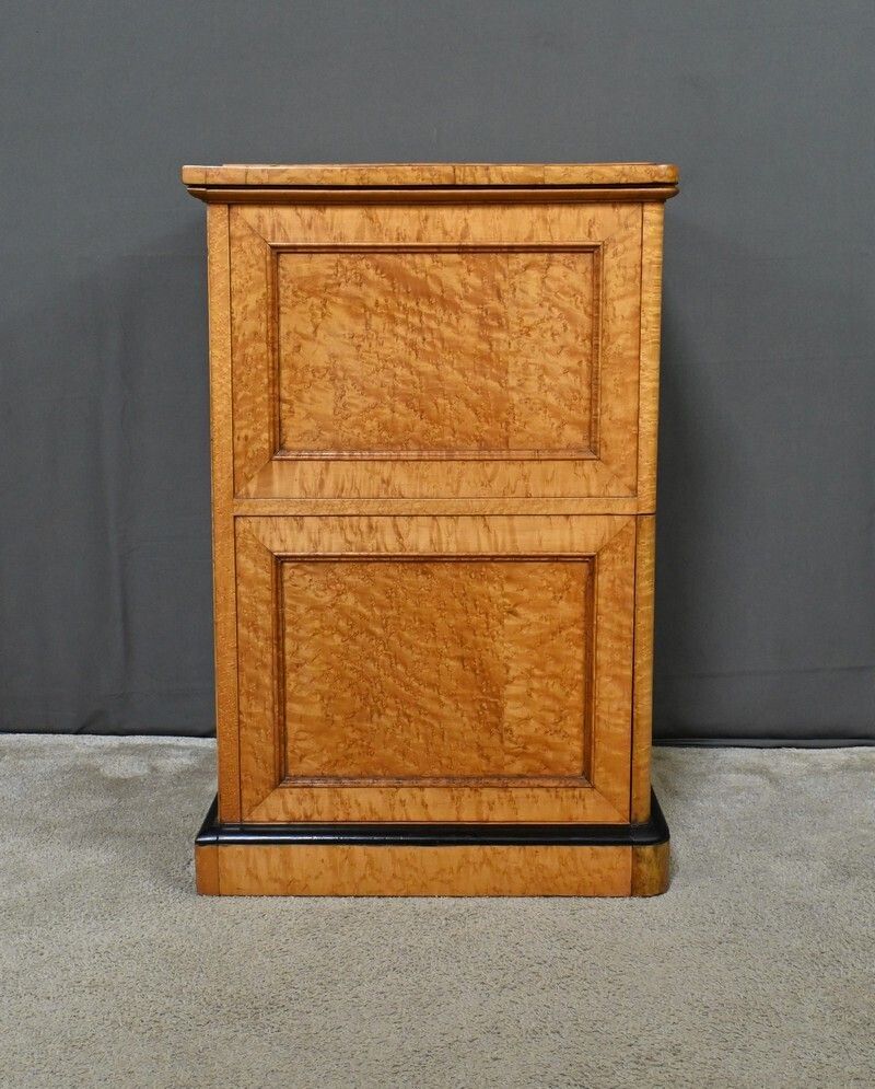 2420.0 Mini Bar In Speckled Maple Burl – Late 19th Century photo