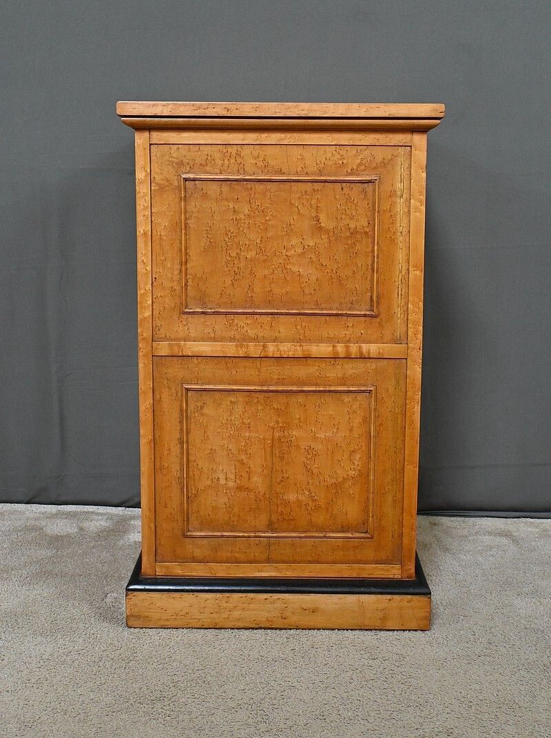 photo vinterior Mini Bar In Speckled Maple Burl – Late 19th Century