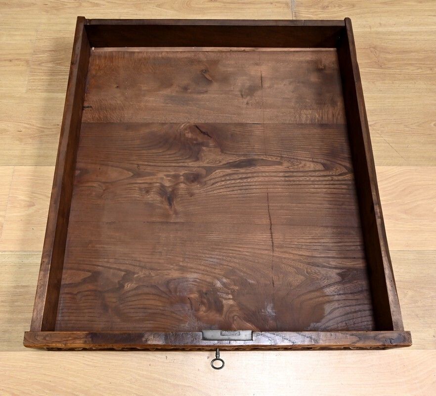 photo vintage Oak Desk, Neo Gothic Style – Late 19th Century