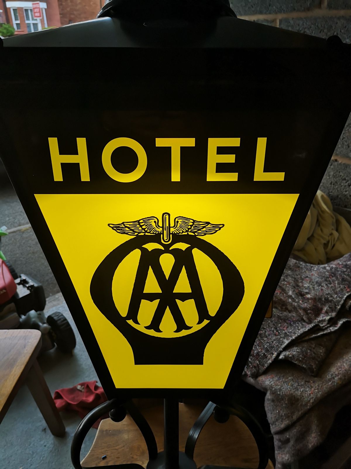 20th Century A A Hotel Lamp, Genuine D. W. Windsor Lamp With New A A Hotel Panels, New Led Low Energy Lighting.