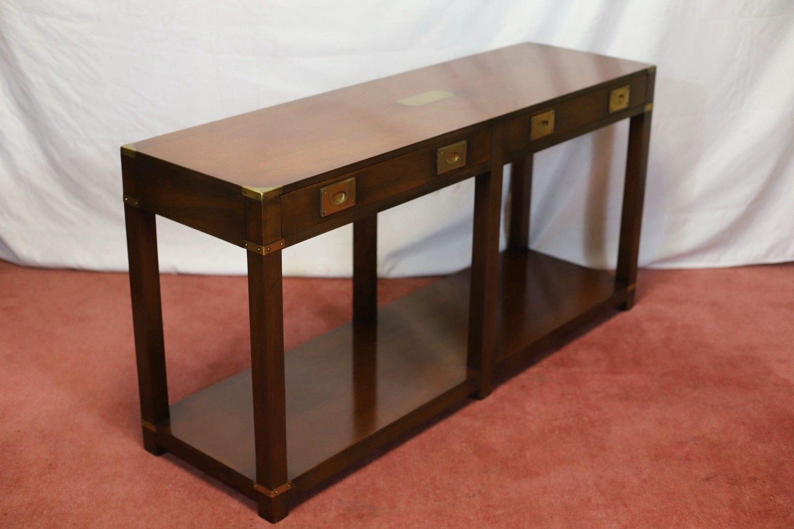 Lovely Harrods London R.E.H Kennedy Military Campaign Console Table photo Furniture