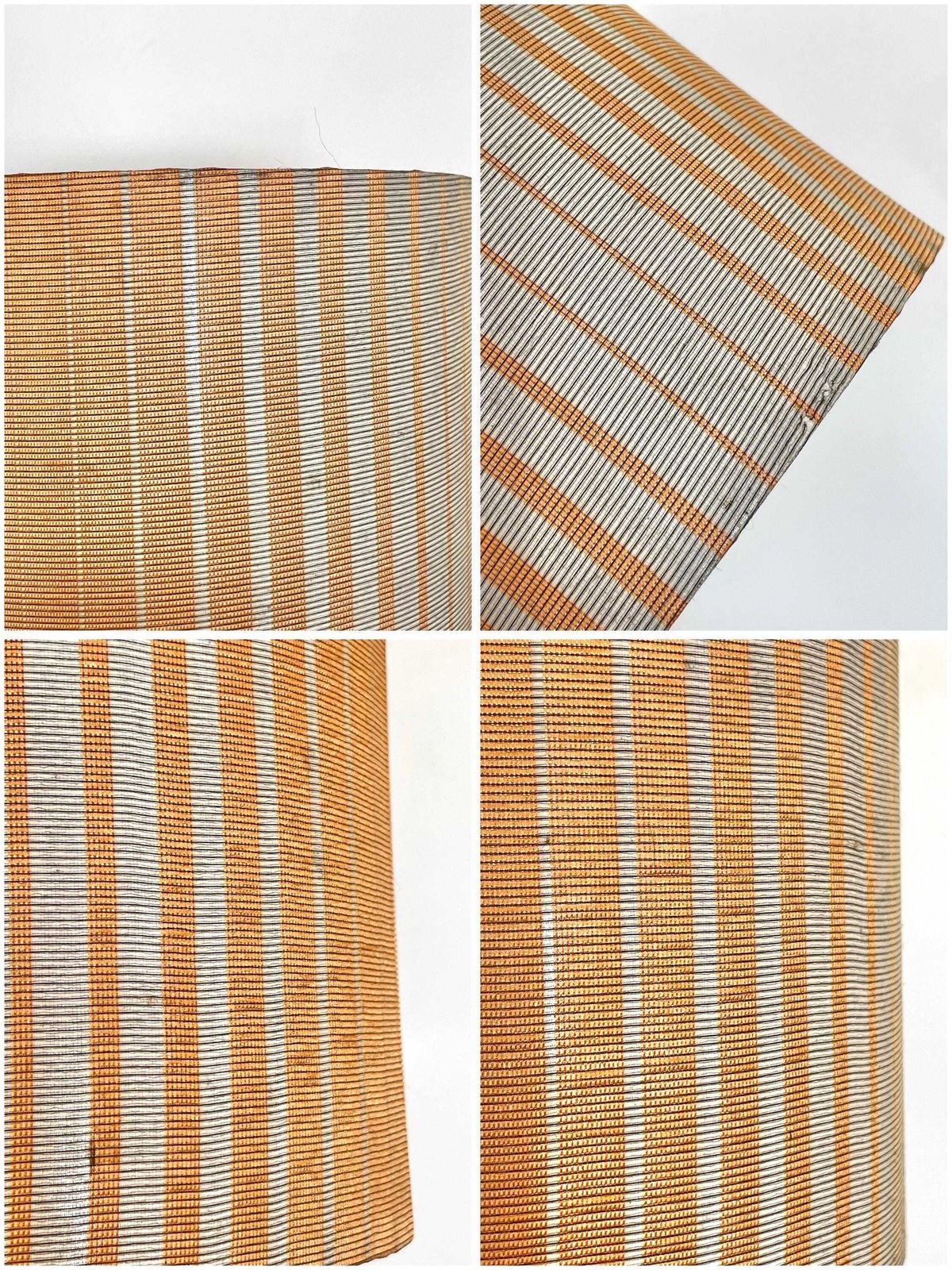 Danish Mid Century Modern Vintage Design Ceramic Table Lamp In Organic Shape With Raw Clay And Beautiful Striped Fabric Drum Shade photo vintage