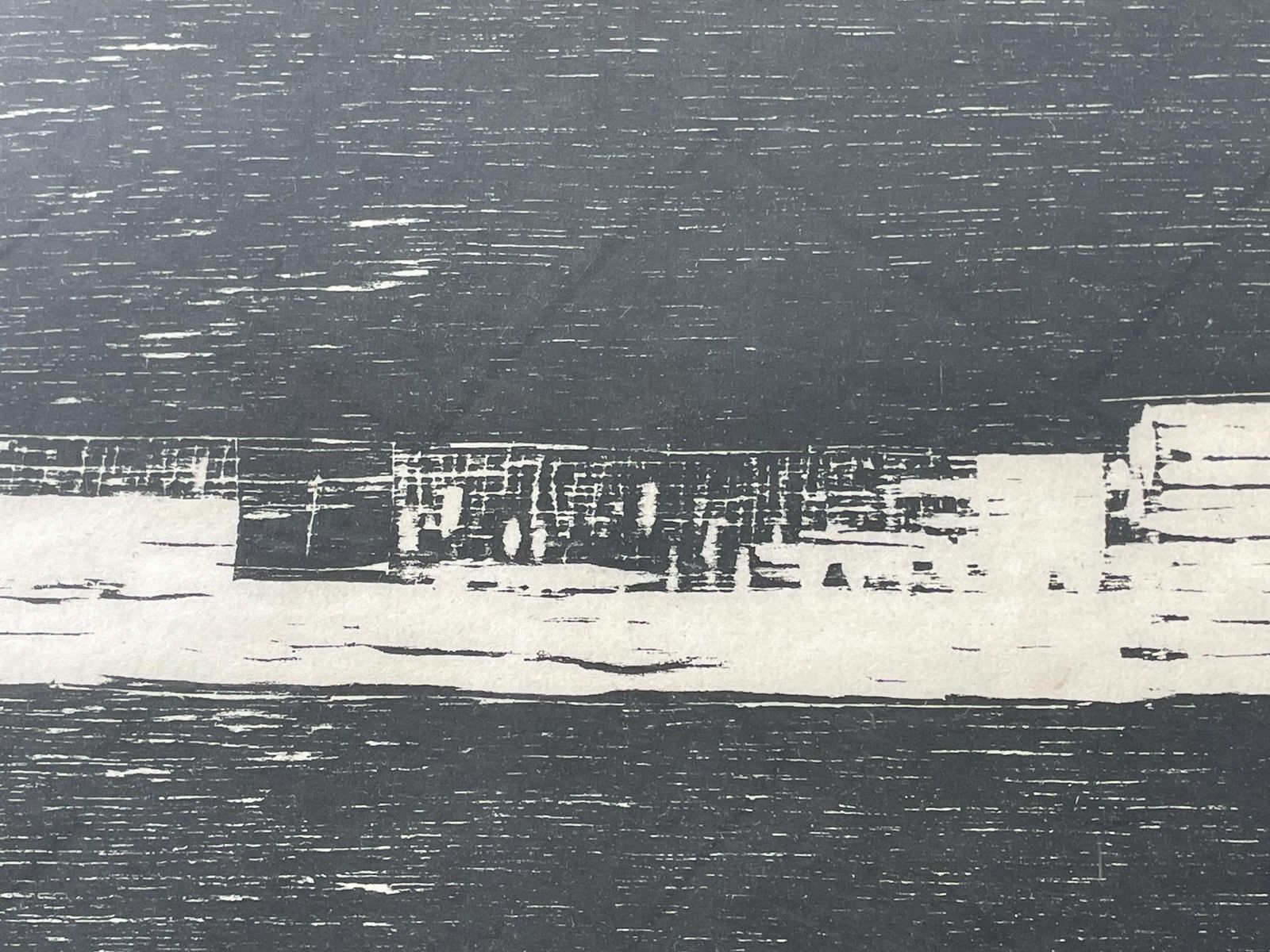 Vintage Danish Woodcut Print From 1977 By Albert Bertelsen (1921 2019)   Abstract Expressionist Art By Renowned Artist From Denmark photo vintage