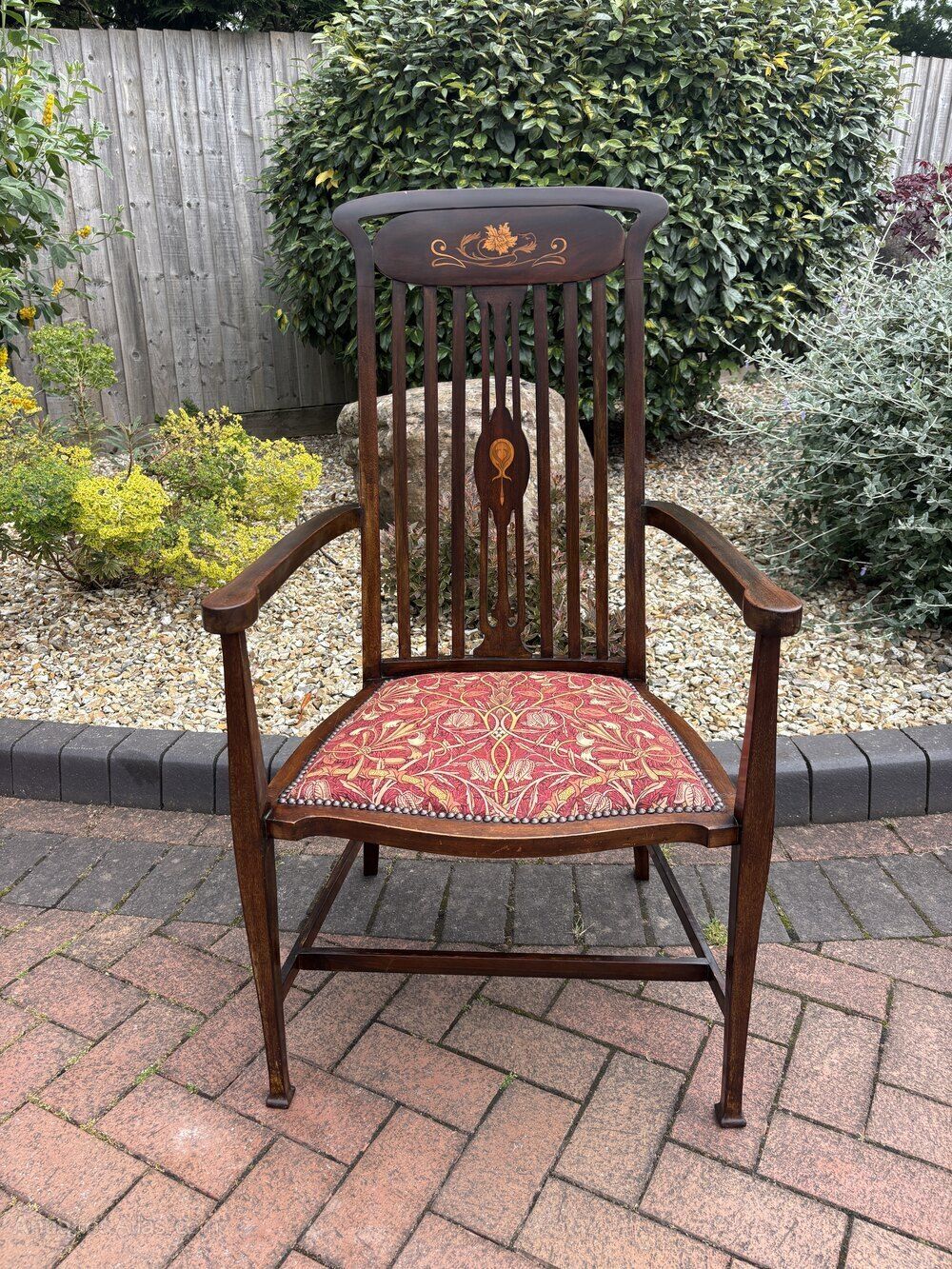 Art Nouveau Mahogany Armchair