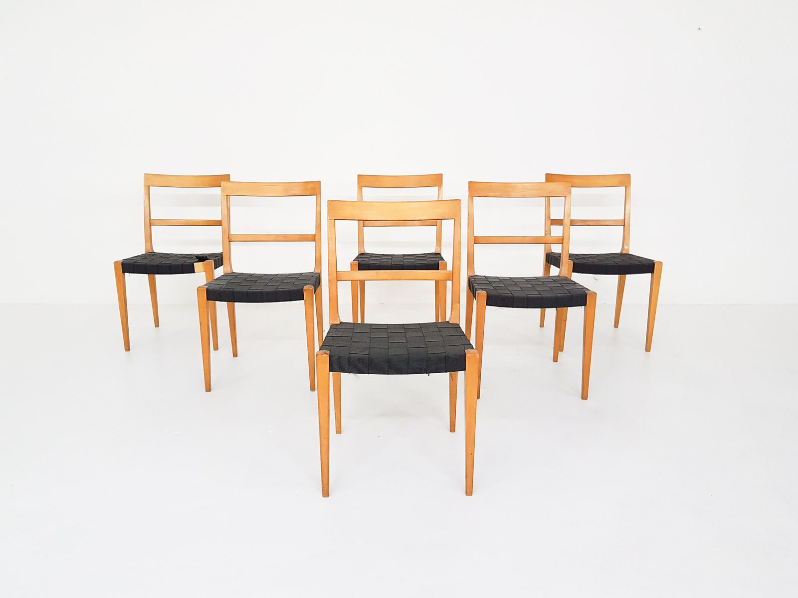 Set Of 6 Vintage Bruno Mathsson Mimat Mi401 Dining Chairs, Sweden 1932 photo 767.0