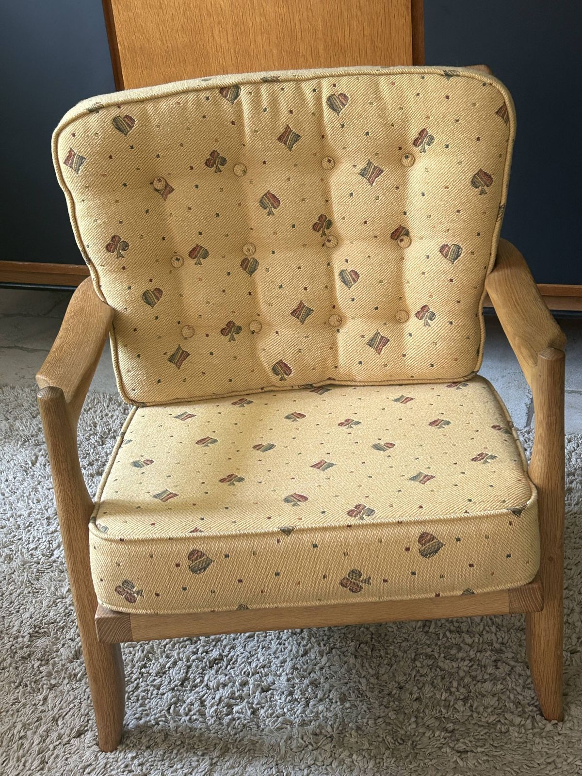 Guillerme Et Chambron, José Oak Armchair, Edition Votre Maison 1960 photo furniture