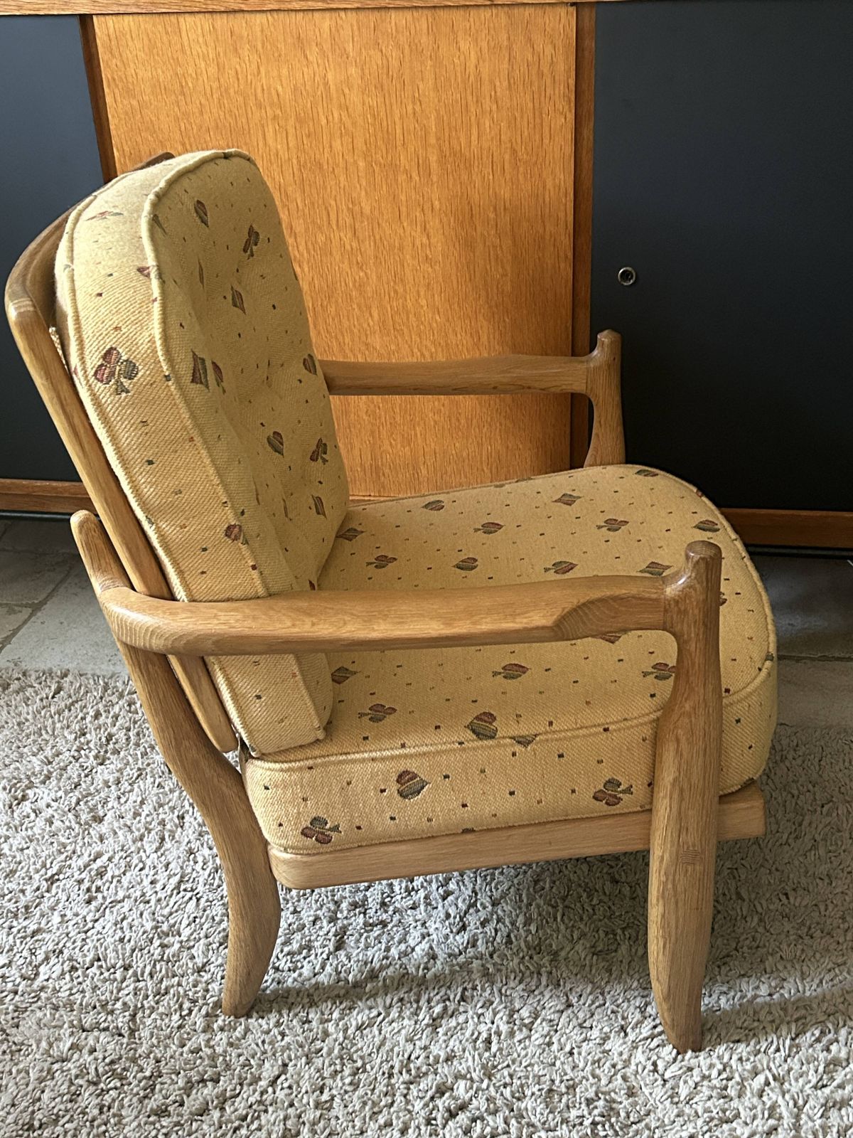 Guillerme Et Chambron, José Oak Armchair, Edition Votre Maison 1960 photo Furniture