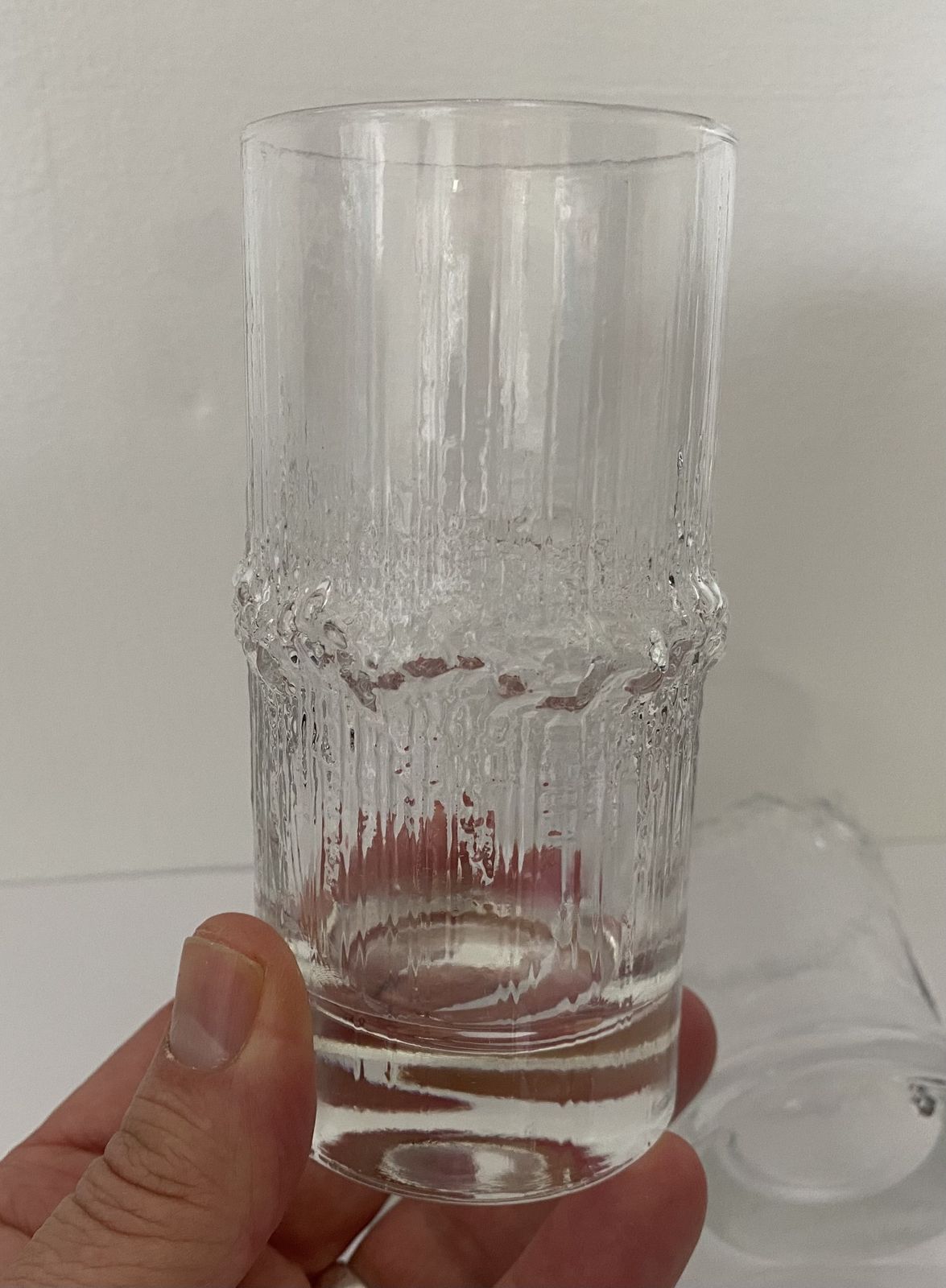 Finnish Art Glass, Iittala, 1970’s, ‘Niva’ Design Range, Liquor/Shot Glasses X3 photo furniture