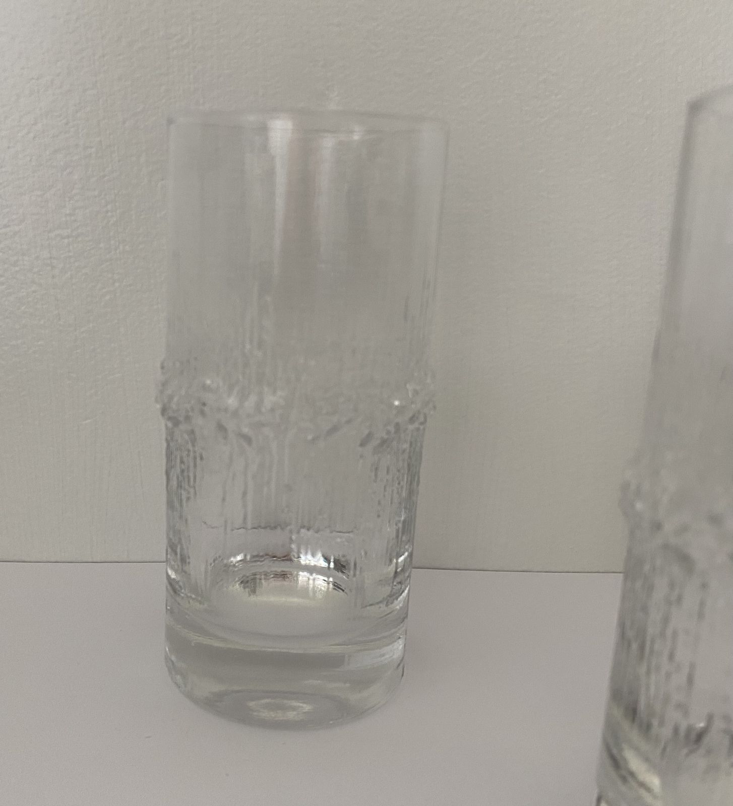 Finnish Art Glass, Iittala, 1970’s, ‘Niva’ Design Range, Liquor/Shot Glasses X3 photo vintage