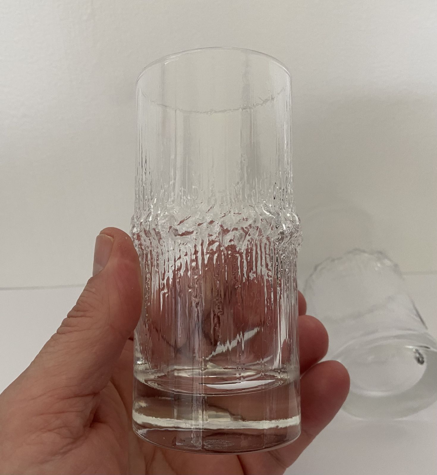 Finnish Art Glass, Iittala, 1970’s, ‘Niva’ Design Range, Liquor/Shot Glasses X3 photo for sale