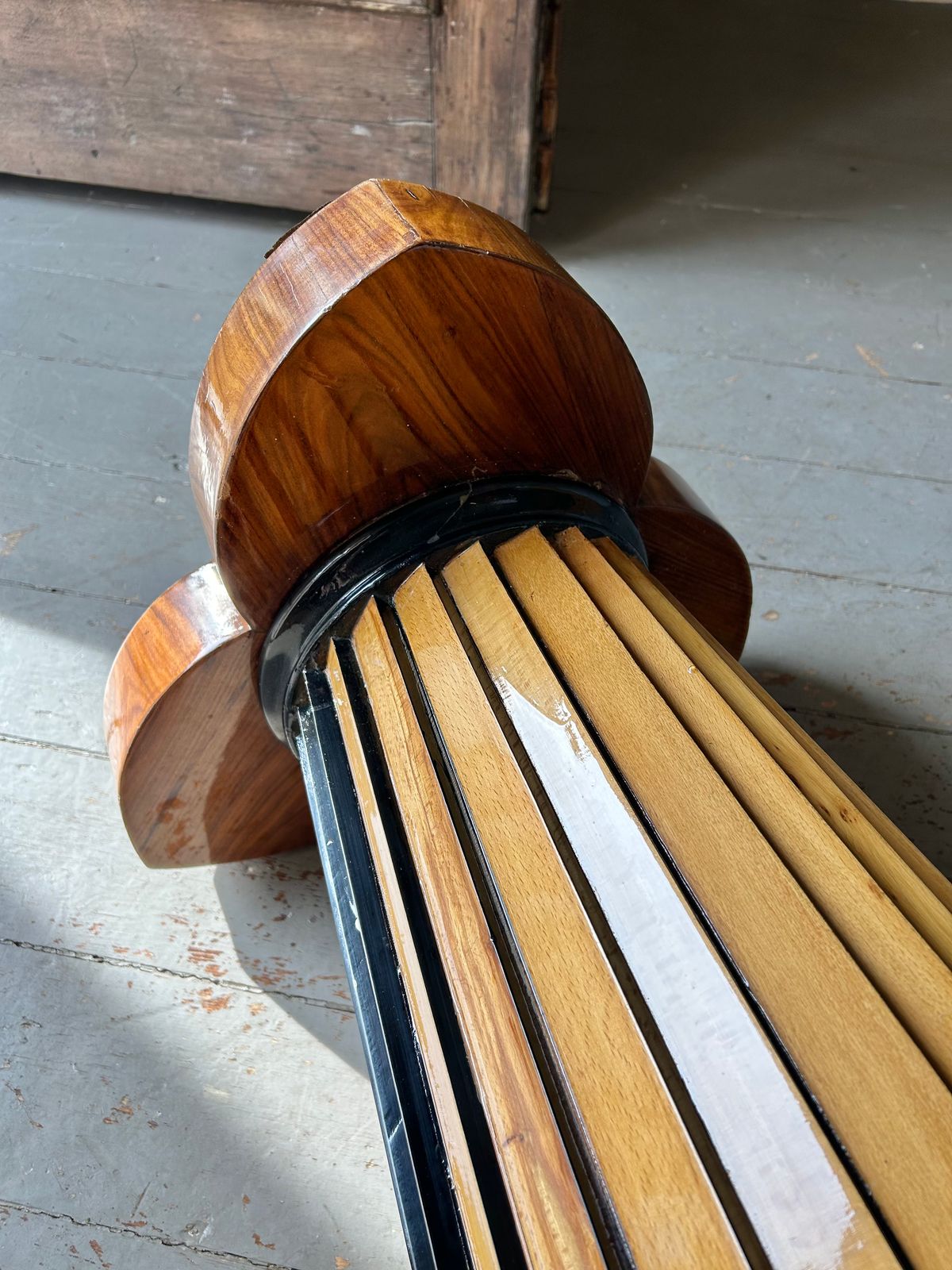 Large Art Deco Walnut And Beech Column Stands Circa 1930 photo 1800.0
