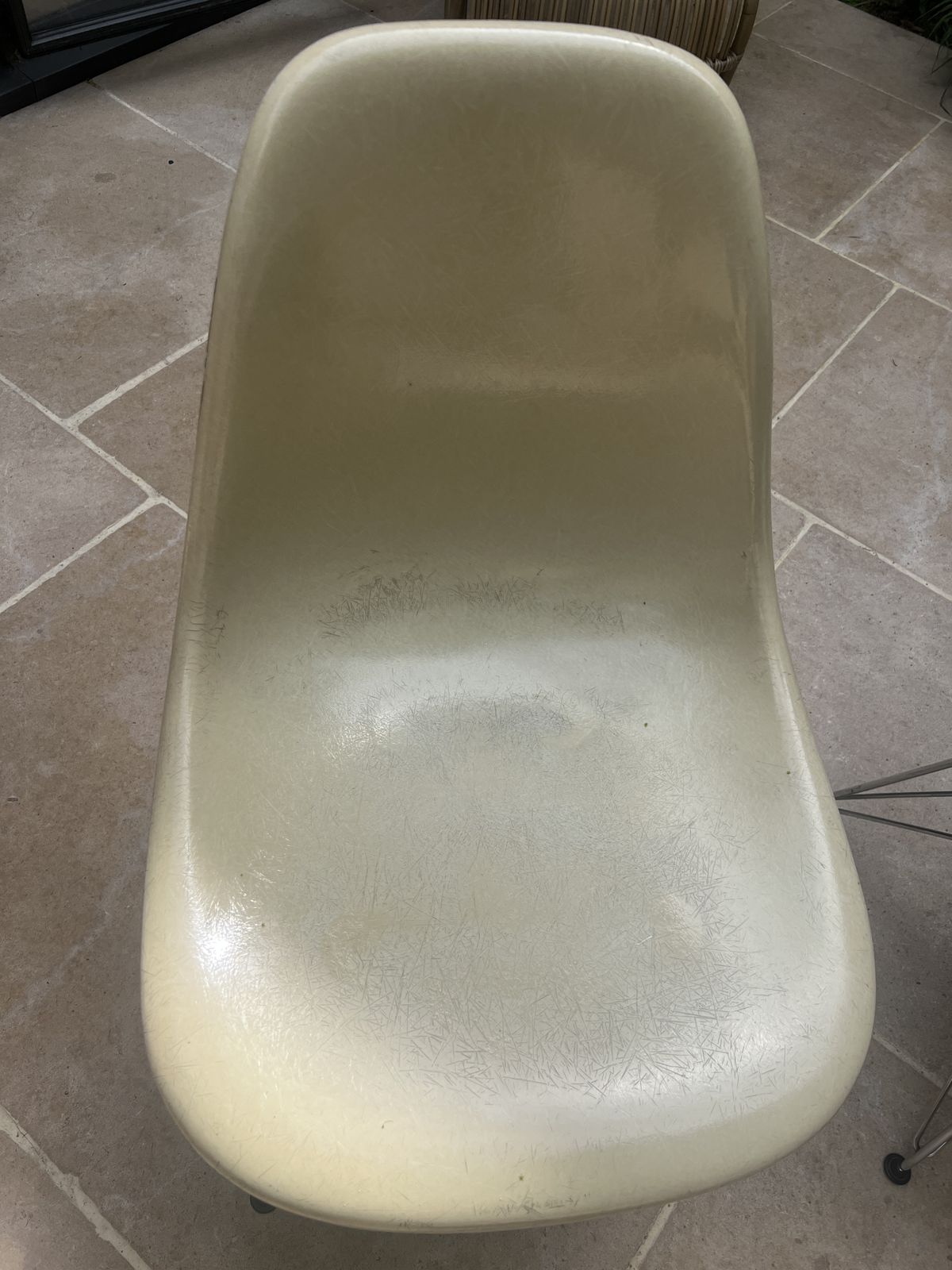 Set Of 7 Herman Miller Eames Dsr Chair Original Fiberglass photo vintage