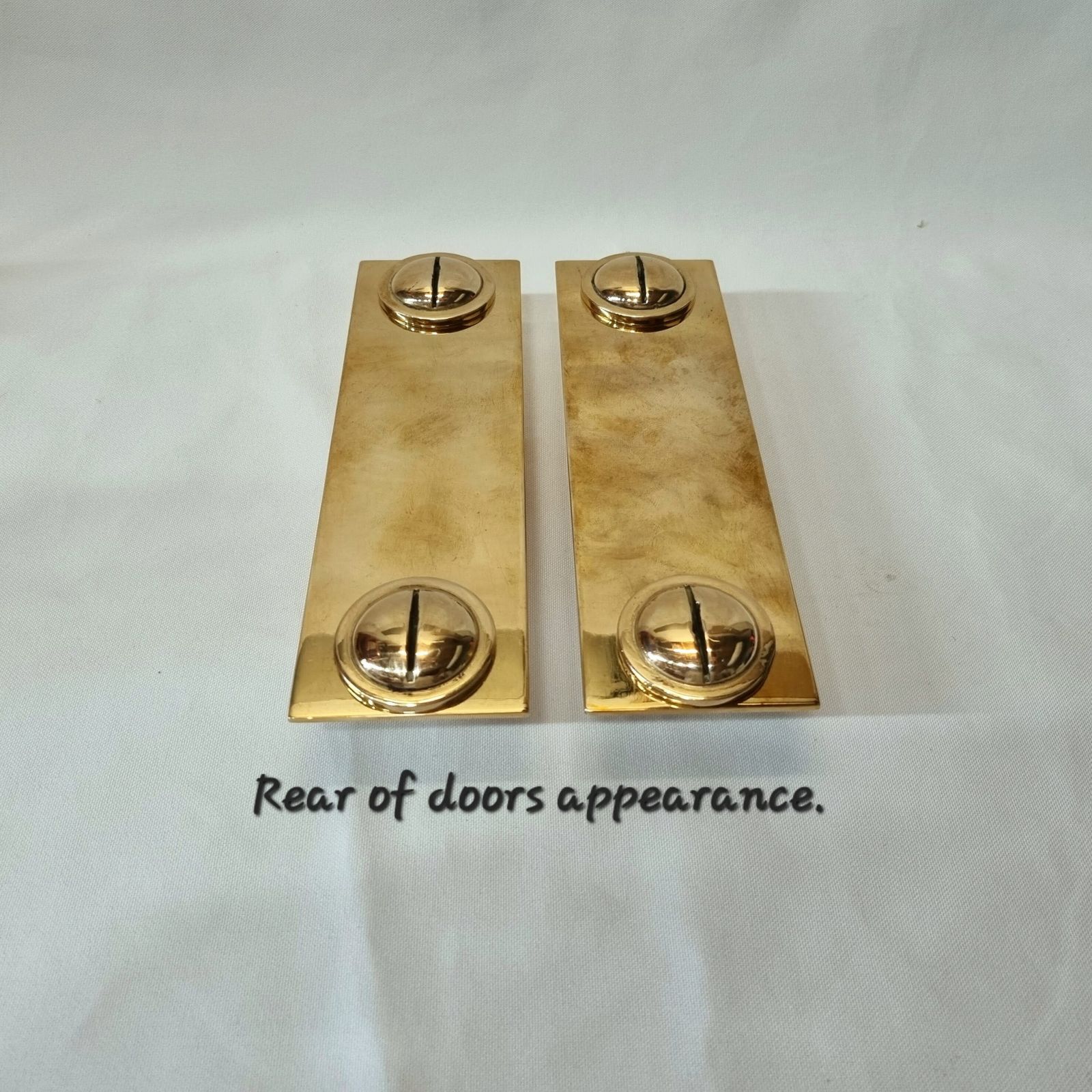 800.0 An Exceptional Pair Of Top Quality Early Art Deco Bronze Door Pull Handles Including Lovely Backplate Fittings, Weighing Over 4.75 Kg. photo