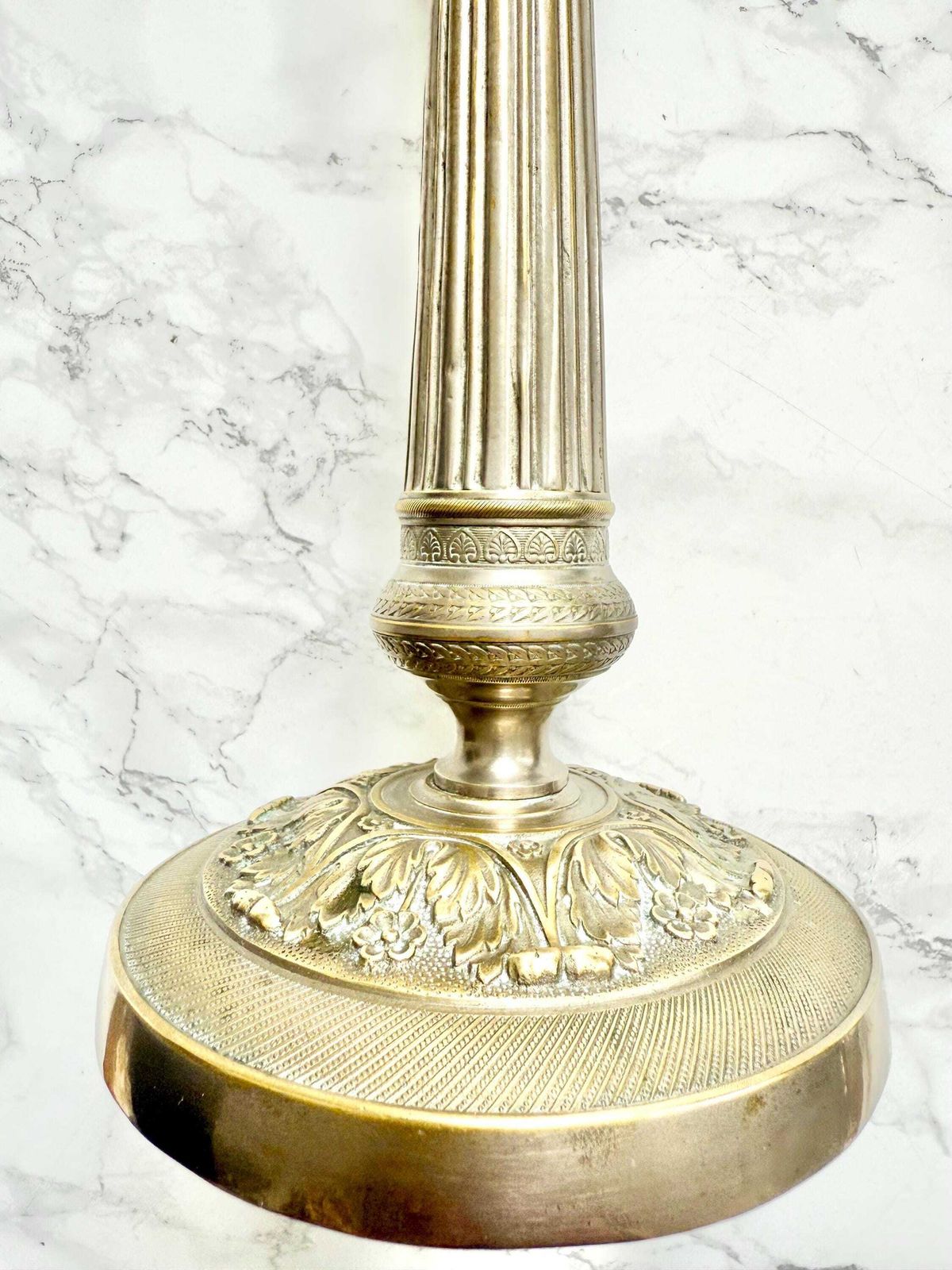 Pair Of Tall Silver Plated Bronze Candlesticks French Living Room Decor Candle Holders Antique Table Top Decor French Chateau Style Bourbon photo 300.0