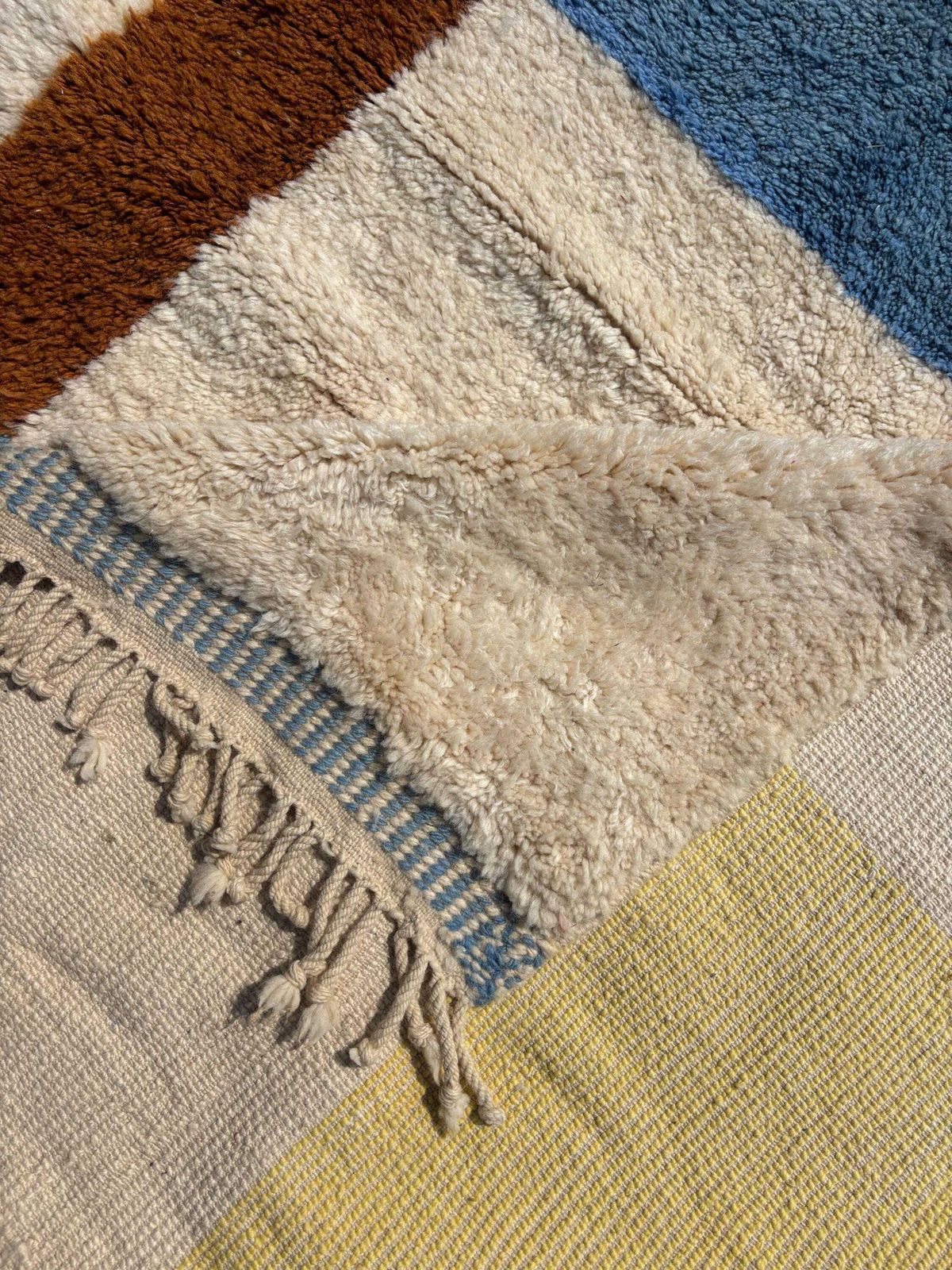 Moroccan Berber Mrirt Rug 200x300 Cm, Modern Interior Living Room Rug, Authentic Moroccan Rug, Berber Carpet, Genuine Wool Rug, Handmade Rug photo for sale