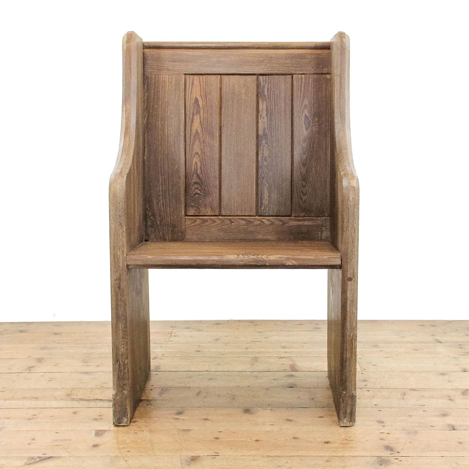 Antique Single Chapel Pine Pew | Antique Pine Bench | Bench For Entryway | Hallway Furniture | Antique Furniture
