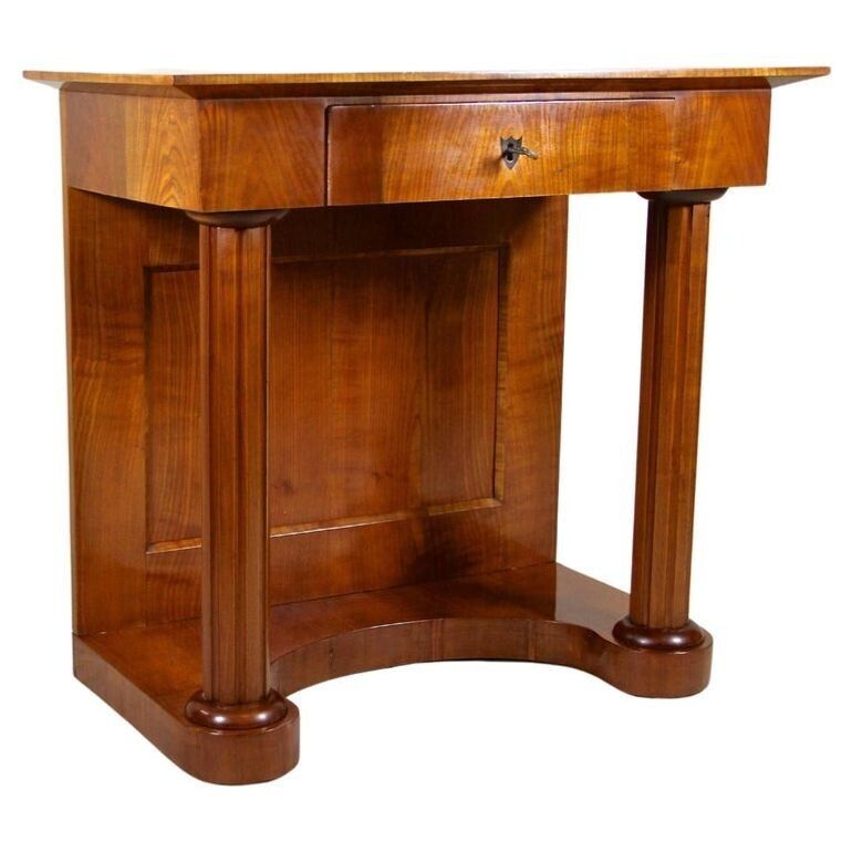 19th Century Biedermeier Wall Console, Cherrywood, At Circa 1860