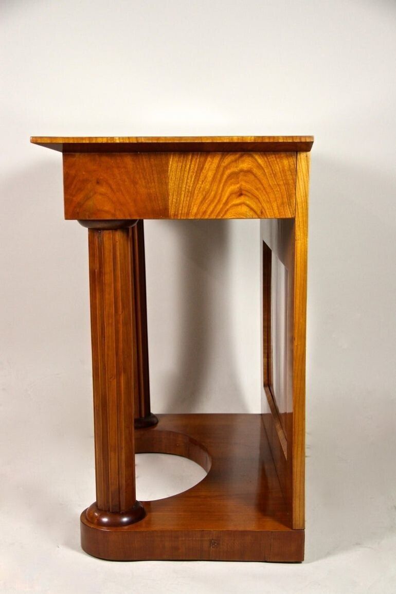 photo vintage 19th Century Biedermeier Wall Console, Cherrywood, At Circa 1860